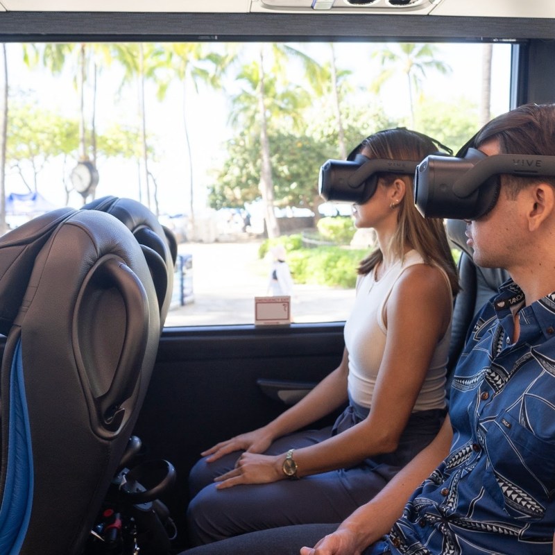 a person sitting on a bus