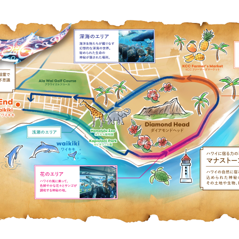 地図・旅行ガイド GOGO HAWAII XploreRide Hawaii|ハワイに隠された海中都市を巡るXRバスツアー