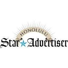 Honolulu Star-Advertiser logo with sunburst design and blue star.